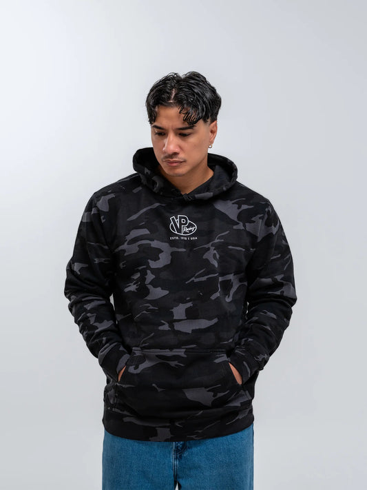 VP RACING - CAMO BLACK & WHITE LOGO HOODIE