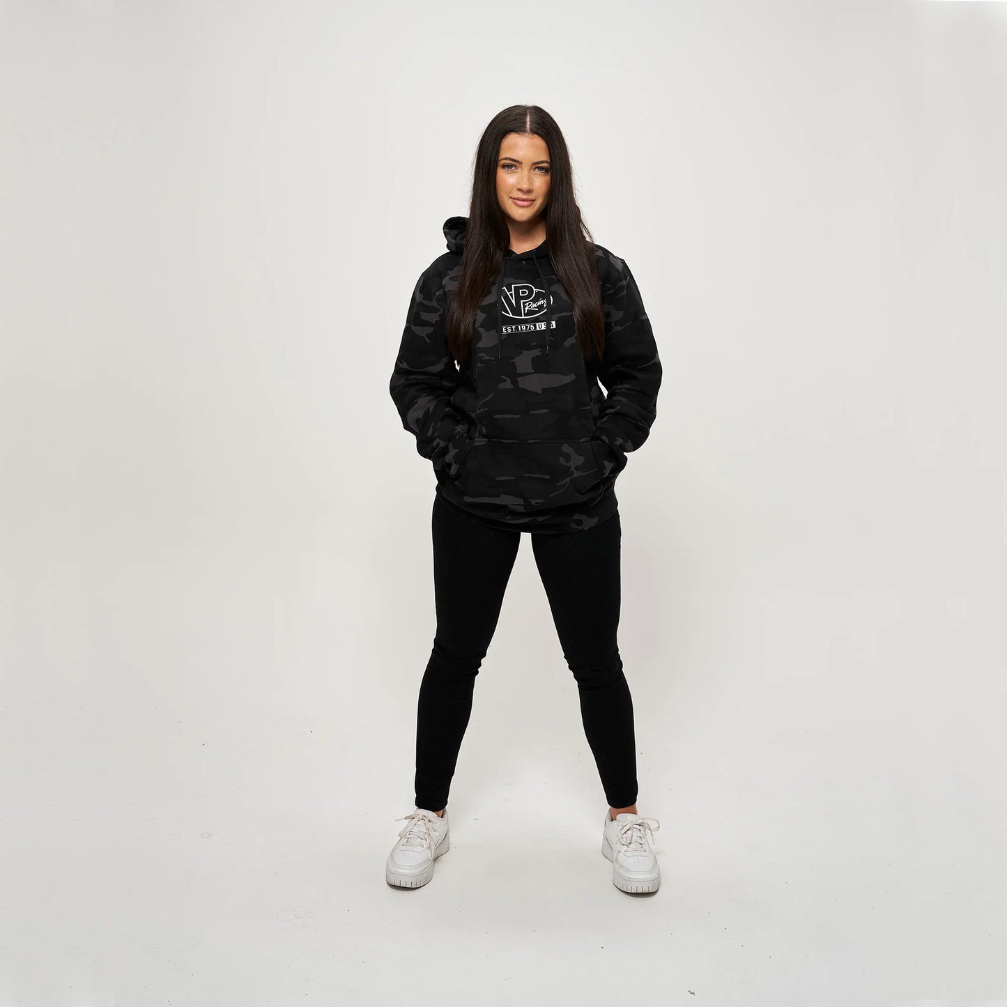 VP RACING - CAMO BLACK & WHITE LOGO HOODIE